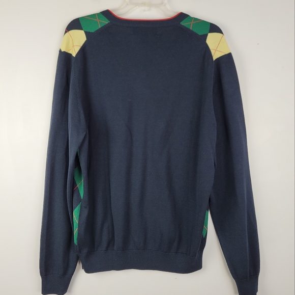 Brooks Brothers St Andrews Links Argyle V neck Golf Sweater L - Picture 2 of 10